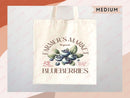 Blueberry Canvas Tote Bag Farmers Market Tote Bag Gift Tote Shopper Bag Everyday Tote Eco Friendly Bag Tote Reusable Grocery Bag Cute Bag