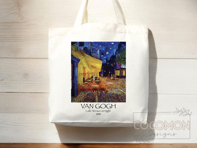 Van Gogh Tote Bag Artsy Bag Van Gogh Shoulder Bag Van Gogh School Tote Eco Friendly Aesthetic Tote Shopper Reusable Grocery Bag Gift for Her