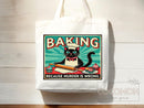 Baking Lover Canvas Tote Bag Funny Baker Gift Tote Bag Everyday Tote Eco Friendly Gift Tote Shopper Reusable Grocery Bag Cute Aesthetic Bag