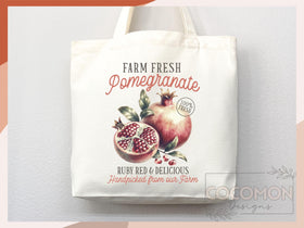 Pomegranate Tote Bag — Pomegranate Lover Gift
