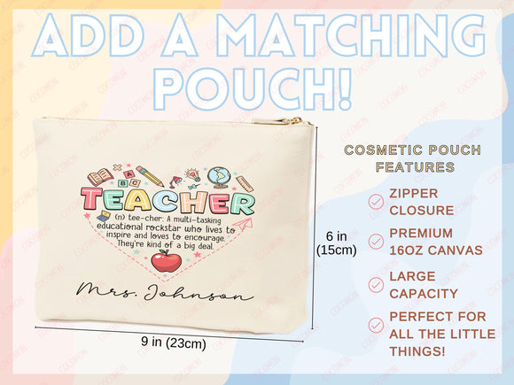 Teacher Appreciation Gift Tote Bag Canvas Custom Teacher Gift Personalized School Bag Gifted Teacher Tote Reusable Bag School Campus Bag