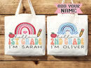 Personalized Name Tote Bag Custom Name Tote Bag Custom Tote Shopper Womens Bag Customized Name Gift For Her Kids Bag School Bag For Kids