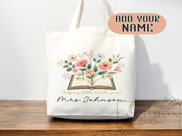 Teacher Appreciation Gift Tote Bag Canvas Custom Teacher Gift Personalized School Bag Gifted Teacher Tote Reusable Bag School Campus Bag
