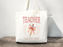Teacher Appreciation Gift Tote Bag Canvas Custom Teacher Gift Personalized School Bag Gifted Teacher Tote Reusable Bag School Campus Bag