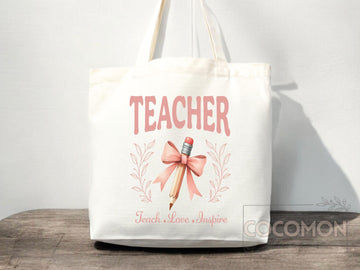 Teacher Appreciation Gift Tote Bag Canvas Custom Teacher Gift Personalized School Bag Gifted Teacher Tote Reusable Bag School Campus Bag