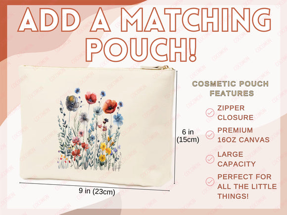 Floral Tote Bag flower tote canvas wildflower bag eco friendly bag aesthetic tote bag reusable bag gift for plant lover tote flower bag cute