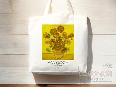 Van Gogh Tote Bag Artsy Bag Van Gogh Shoulder Bag Van Gogh School Tote Eco Friendly Aesthetic Tote Shopper Reusable Grocery Bag Gift for Her