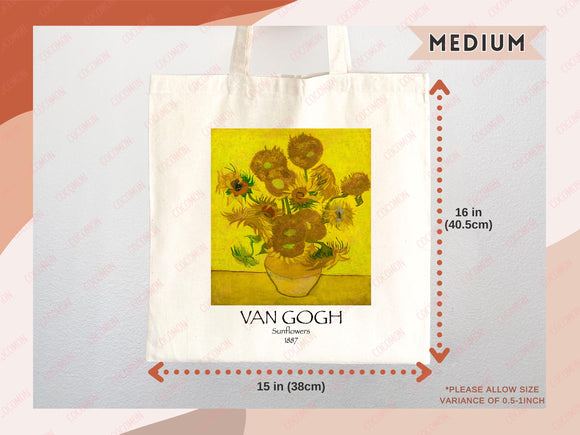 Van Gogh Tote Bag Artsy Bag Van Gogh Shoulder Bag Van Gogh School Tote Eco Friendly Aesthetic Tote Shopper Reusable Grocery Bag Gift for Her