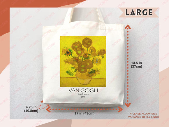 Van Gogh Tote Bag Artsy Bag Van Gogh Shoulder Bag Van Gogh School Tote Eco Friendly Aesthetic Tote Shopper Reusable Grocery Bag Gift for Her