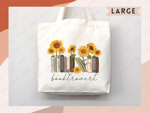 Book Lovers Tote Booktrovert Tote Bag Gift for Book Lover Bookworms Gift For Teachers Readers' Tote Shopper Library Bag School aesthetic bag