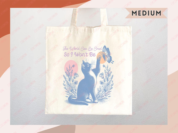 Cat Tote Bag Cat Lover Gift For Mom Cute Funny Canvas Tote Bag Animal Lover Reusable Bag Aesthetic Tote Shopper Women's Tote School Bag Tote