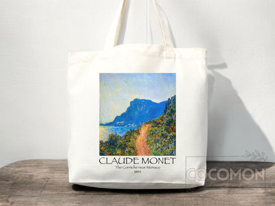 Monet Tote Bag Artsy Bag Monet Shoulder Bag Monet Gift School Tote Eco Friendly Aesthetic Tote Shopper Reusable Grocery Bag Gift for Her