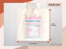 Teacher Appreciation Gift Tote Bag Canvas Custom Teacher Gift Personalized School Bag Gifted Teacher Tote Reusable Bag School Campus Bag