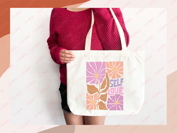 Floral Tote Bag flower tote canvas wildflower bag eco friendly bag aesthetic tote bag reusable bag gift for plant lover tote flower bag cute