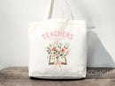 Teacher Appreciation Gift Tote Bag Canvas Custom Teacher Gift Personalized School Bag Gifted Teacher Tote Reusable Bag School Campus Bag