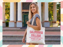 Custom Name College Tote Bag Custom University Gift Graduation Bag for Her Personalized College Tote Bag Campus School Bag Customized Gift