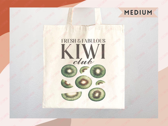 Kiwi Canvas Tote Bag Farmers Market Tote Bag Gift Tote Shopper Bag Everyday Tote Eco Friendly Bag Tote Reusable Grocery Bag Cute Summer Bag
