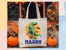 Personalized Halloween Tote Bag Custom Name Tote Kids Trick or Treat Halloween Gift Bag Goodie Bag Spooky Halloween Party Favor Gift