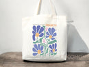 Floral Tote Bag flower tote canvas wildflower bag eco friendly bag aesthetic tote bag reusable bag gift for plant lover tote flower bag cute