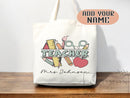 Teacher Appreciation Bag Gift Tote Bag Canvas Custom Teacher Gift Personalized School Bag Gifted Teacher Tote Reusable Bag School Campus Bag