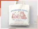 Cat Tote Bag Cat Lover Gift For Mom Cute Funny Canvas Tote Bag Animal Lover Reusable Bag Aesthetic Tote Shopper Women's Tote School Bag Tote