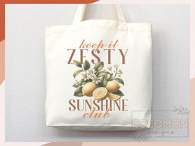 Lemon Tote Bag — Lemon Lover Gift
