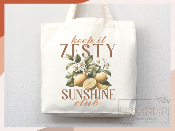 Lemon Canvas Tote Bag Farmers Market Tote Bag Gift Tote Shopper Bag Everyday Tote Eco Friendly Bag Tote Reusable Grocery Bag Cute Summer Bag