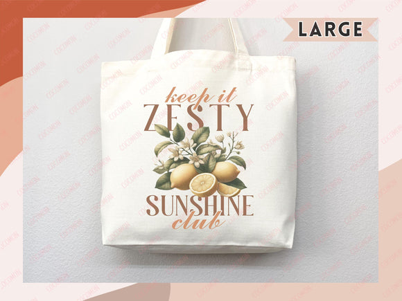 Lemon Canvas Tote Bag Farmers Market Tote Bag Gift Tote Shopper Bag Everyday Tote Eco Friendly Bag Tote Reusable Grocery Bag Cute Summer Bag