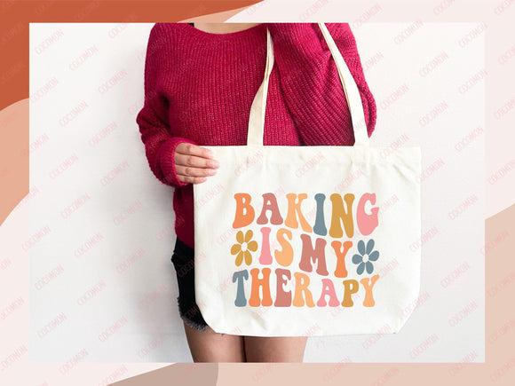 Baking Lover Canvas Tote Bag Funny Baker Gift Tote Bag Everyday Tote Eco Friendly Gift Tote Shopper Reusable Grocery Bag Cute Aesthetic Bag