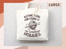 Knitting Lover Canvas Tote Bag Funny Knitting Bag Knit Everyday Tote Eco Friendly Gift Tote Shopper Reusable Grocery Bag Cute Aesthetic Bag