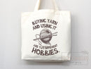 Knitting Lover Canvas Tote Bag Funny Knitting Bag Knit Everyday Tote Eco Friendly Gift Tote Shopper Reusable Grocery Bag Cute Aesthetic Bag