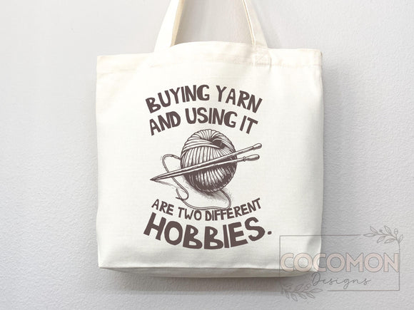 Knitting Lover Canvas Tote Bag Funny Knitting Bag Knit Everyday Tote Eco Friendly Gift Tote Shopper Reusable Grocery Bag Cute Aesthetic Bag