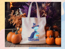 Personalized Halloween Tote Bag Custom Name Tote Kids Trick or Treat Halloween Gift Bag Goodie Bag Spooky Halloween Party Favor Gift Tote