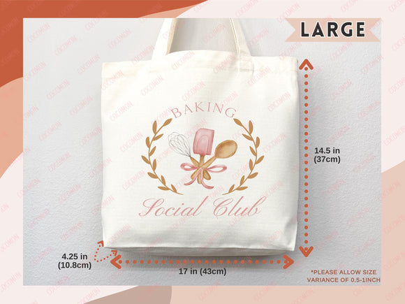 Baking Lover Canvas Tote Bag Funny Baker Gift Tote Bag Everyday Tote Eco Friendly Gift Tote Shopper Reusable Grocery Bag Cute Aesthetic Bag