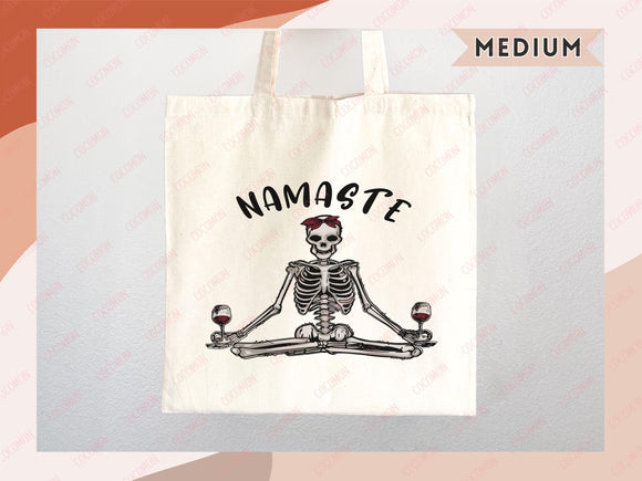 Yoga Canvas Tote Bag Fun Yoga Lover Gift for Yoga Tote Bag Everyday Tote Eco Friendly Aesthetic Tote Shopper Reusable Grocery Bag Cute Bag