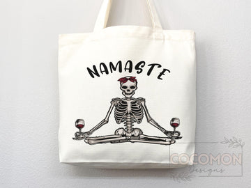 Yoga Canvas Tote Bag Fun Yoga Lover Gift for Yoga Tote Bag Everyday Tote Eco Friendly Aesthetic Tote Shopper Reusable Grocery Bag Cute Bag