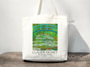 Monet Tote Bag Artsy Bag Monet Shoulder Bag Monet Gift School Tote Bag Eco Friendly Aesthetic Tote Shopper Reusable Grocery Bag Gift for Her