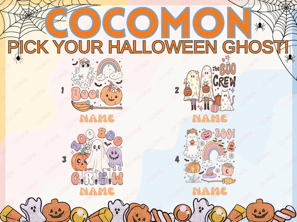 Personalized Halloween Tote Bag Custom Name Tote Kids Trick or Treat Halloween Gift Bag Goodie Bag Spooky Halloween Party Favor Gift Tote