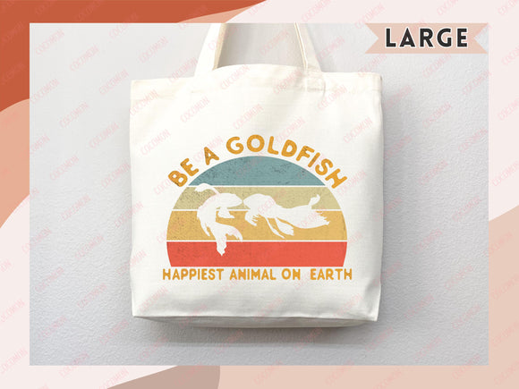 Goldfish Canvas Tote Bag Goldfish Lover Gift Tote Bag Everyday Tote Eco Friendly Aesthetic Tote Shopper Reusable Grocery Bag Cute Bag Animal