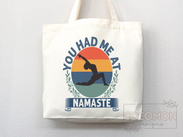 Yoga Canvas Tote Bag Fun Yoga Lover Gift for Yoga Tote Bag Everyday Tote Eco Friendly Aesthetic Tote Shopper Reusable Grocery Bag Cute Bag