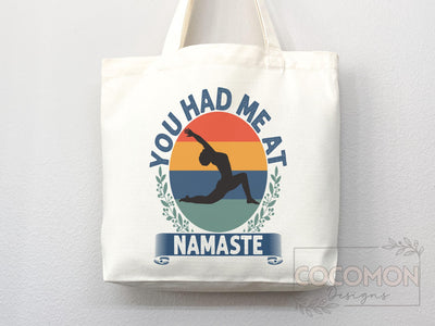 Yoga Canvas Tote Bag Fun Yoga Lover Gift for Yoga Tote Bag Everyday Tote Eco Friendly Aesthetic Tote Shopper Reusable Grocery Bag Cute Bag