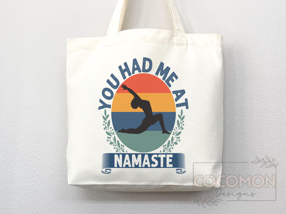 Yoga Canvas Tote Bag Fun Yoga Lover Gift for Yoga Tote Bag Everyday Tote Eco Friendly Aesthetic Tote Shopper Reusable Grocery Bag Cute Bag