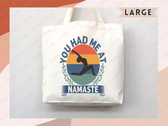 Yoga Canvas Tote Bag Fun Yoga Lover Gift for Yoga Tote Bag Everyday Tote Eco Friendly Aesthetic Tote Shopper Reusable Grocery Bag Cute Bag