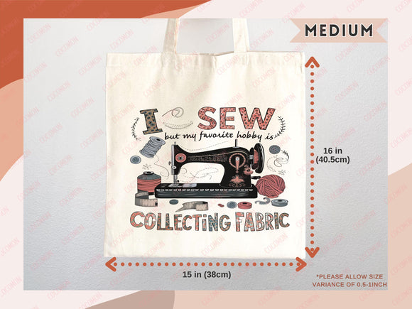 Sewing Lover Canvas Tote Bag Funny Gift Sewing Bag Knit Everyday Tote Eco Friendly Gift Tote Shopper Reusable Grocery Bag Cute Aesthetic Bag