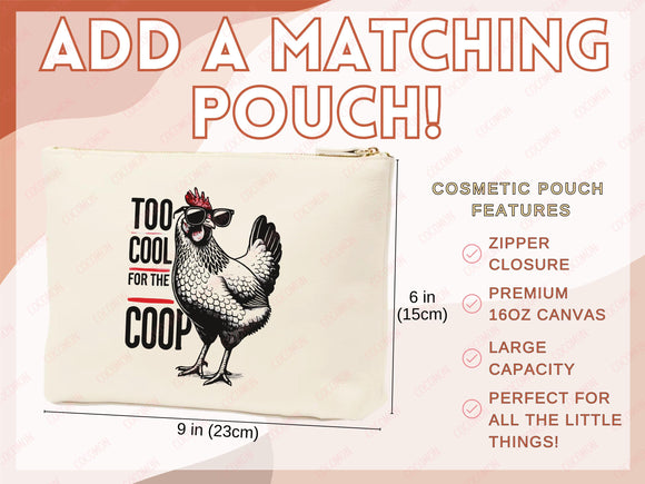 Chicken Canvas Tote Bag Funny Chicken Lover Gift Tote Bag Everyday Tote Eco Friendly Campus Tote Reusable Grocery Bag Cute Bag Aesthetic Bag