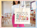 Teacher Appreciation Bag Gift Tote Bag Canvas Custom Teacher Gift Personalized School Bag Gifted Teacher Tote Reusable Bag School Campus Bag