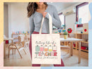 Teacher Appreciation Bag Gift Tote Bag Canvas Custom Teacher Gift Personalized School Bag Gifted Teacher Tote Reusable Bag School Campus Bag