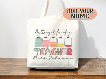Teacher Appreciation Bag Gift Tote Bag Canvas Custom Teacher Gift Personalized School Bag Gifted Teacher Tote Reusable Bag School Campus Bag