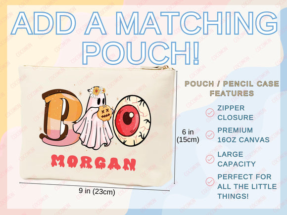 Personalized Halloween Tote Bag Custom Name Tote Kids Trick or Treat Halloween Gift Bag Goodie Bag Spooky Halloween Party Favor Gift Tote