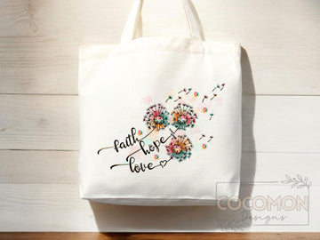 Faith Tote Bag Christian Tote Bag Gift Religious Scripture Gift Bible Verse Christian Girl Gift Church Sunday School Bag Campus Tote Shopper